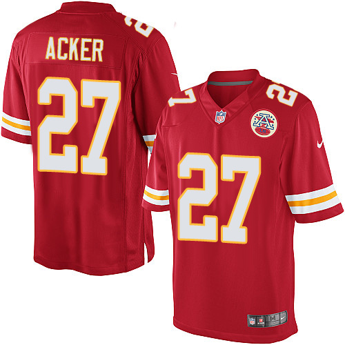 Youth Elite Kenneth Acker Nike Jersey Red Home - #27 NFL Kansas City Chiefs